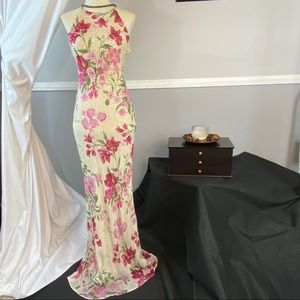 Sue Wong Formal floral beaded evening dress